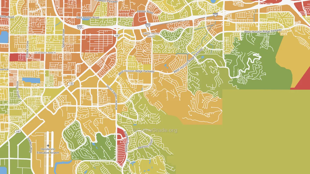 Macdonald Ranch, Henderson, NV Map of Vehicle Theft Rates