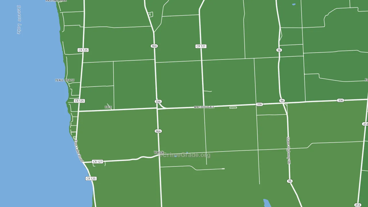 MacDougall, NY Map of Vehicle Theft Rates
