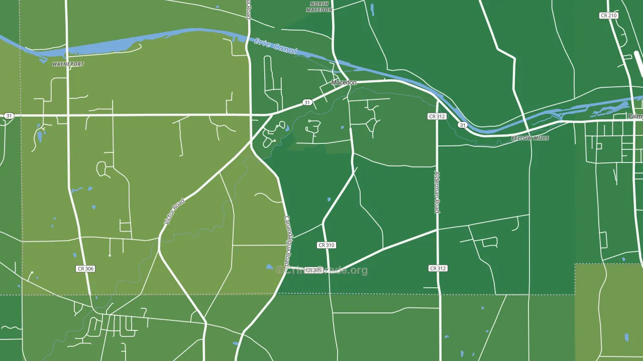 Macedon Center, NY Map of Vehicle Theft Rates