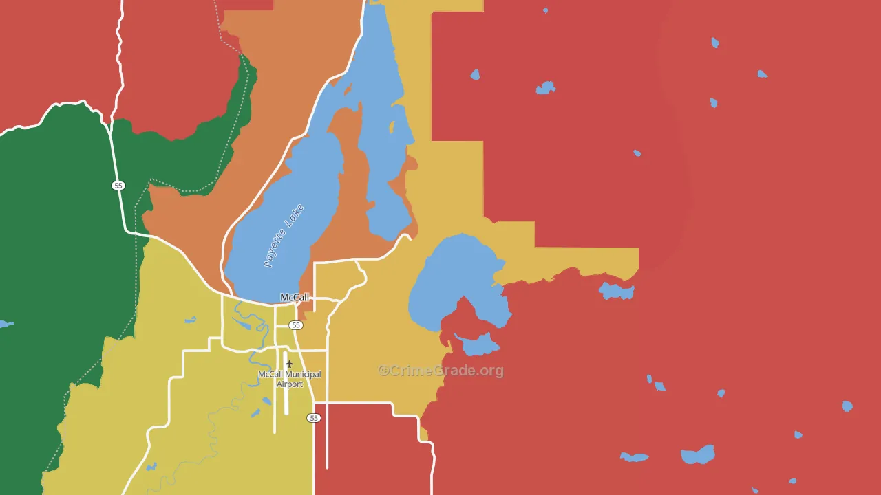 Mackay Bar, ID Map of Vehicle Theft Rates