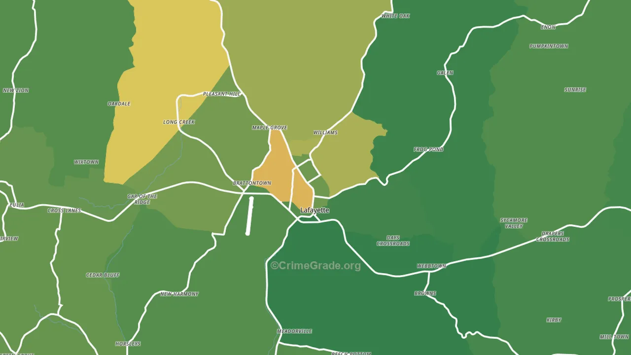 Macon County, TN Map of Vehicle Theft Rates