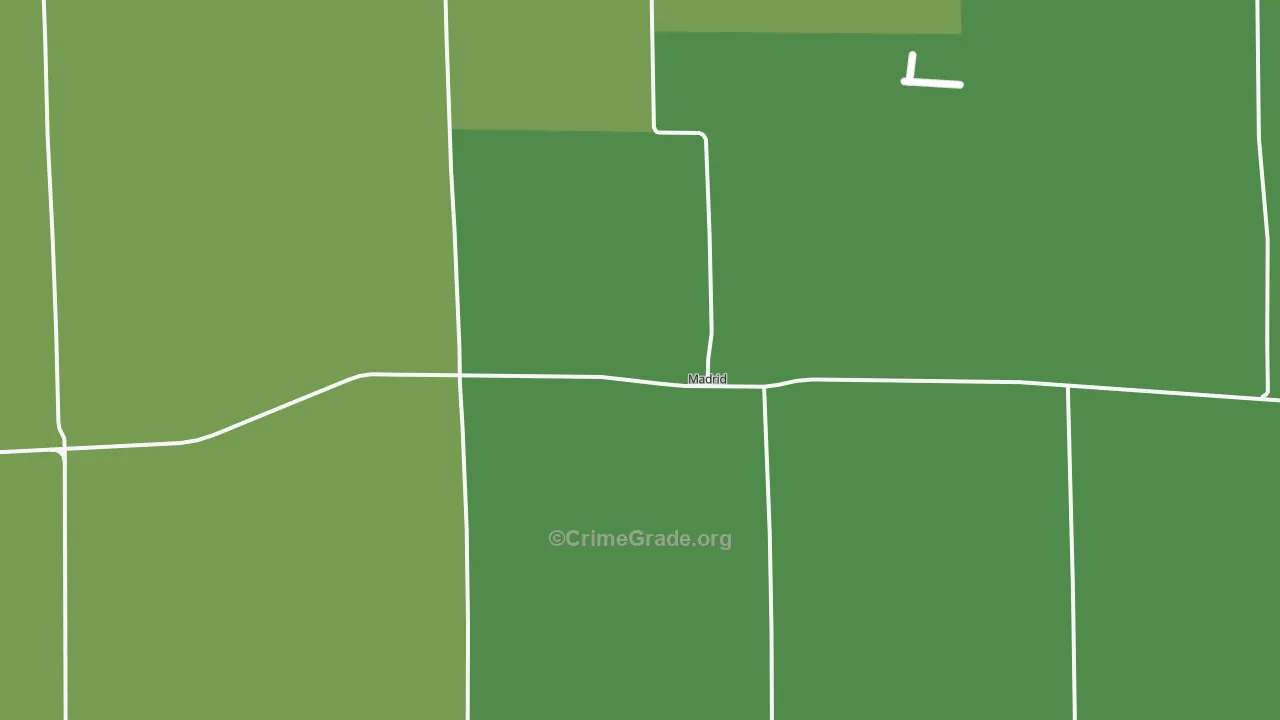 Madrid, NE Map of Vehicle Theft Rates