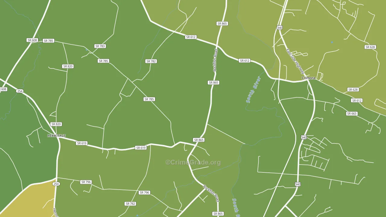 Madrid, VA Map of Vehicle Theft Rates