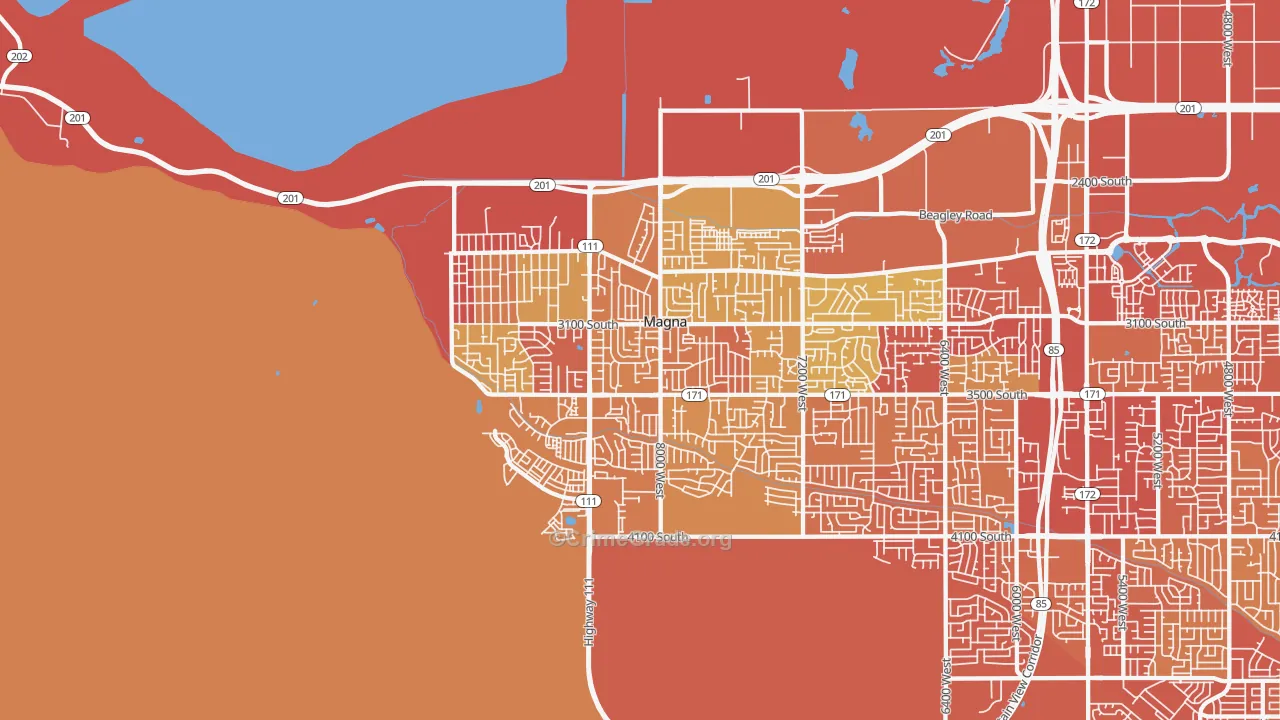 Magna, UT Map of Vehicle Theft Rates