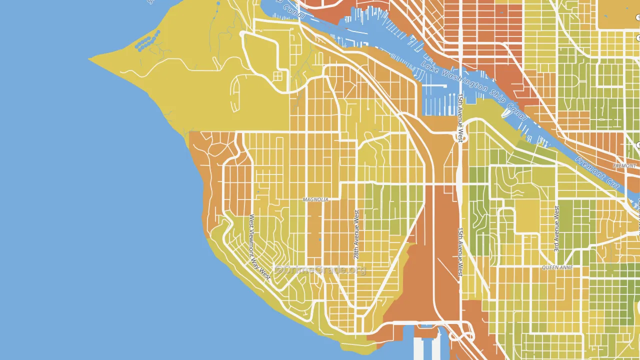 Magnolia, Seattle, WA Map of Vehicle Theft Rates