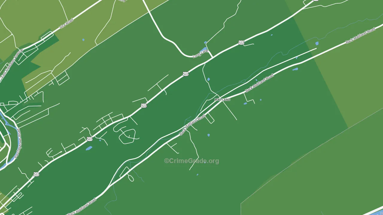 Maitland, PA Map of Vehicle Theft Rates