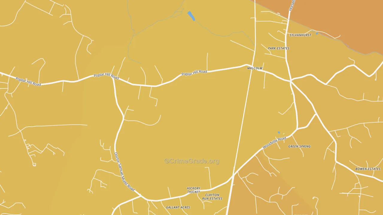 Malcolm, MD Map of Vehicle Theft Rates