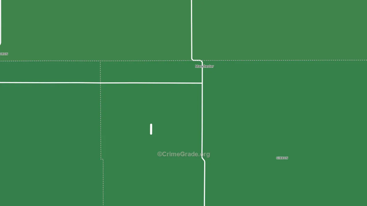 Manchester, OK Map of Vehicle Theft Rates
