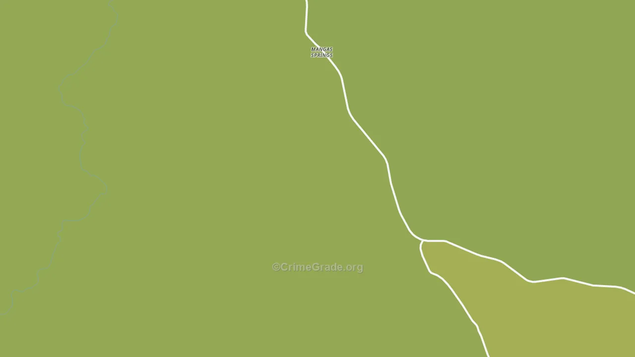Mangas Springs, NM Map of Vehicle Theft Rates