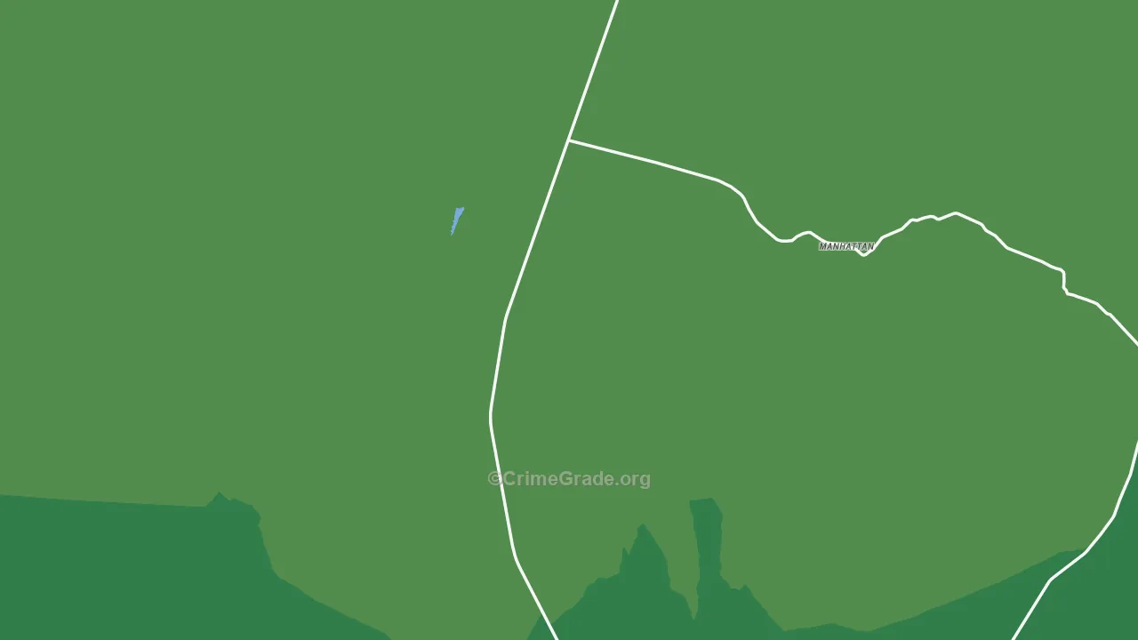 Manhattan, NV Map of Vehicle Theft Rates