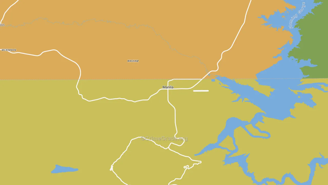 Manila, UT Map of Vehicle Theft Rates
