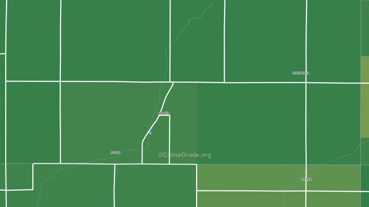 Manilla, IA Map of Vehicle Theft Rates