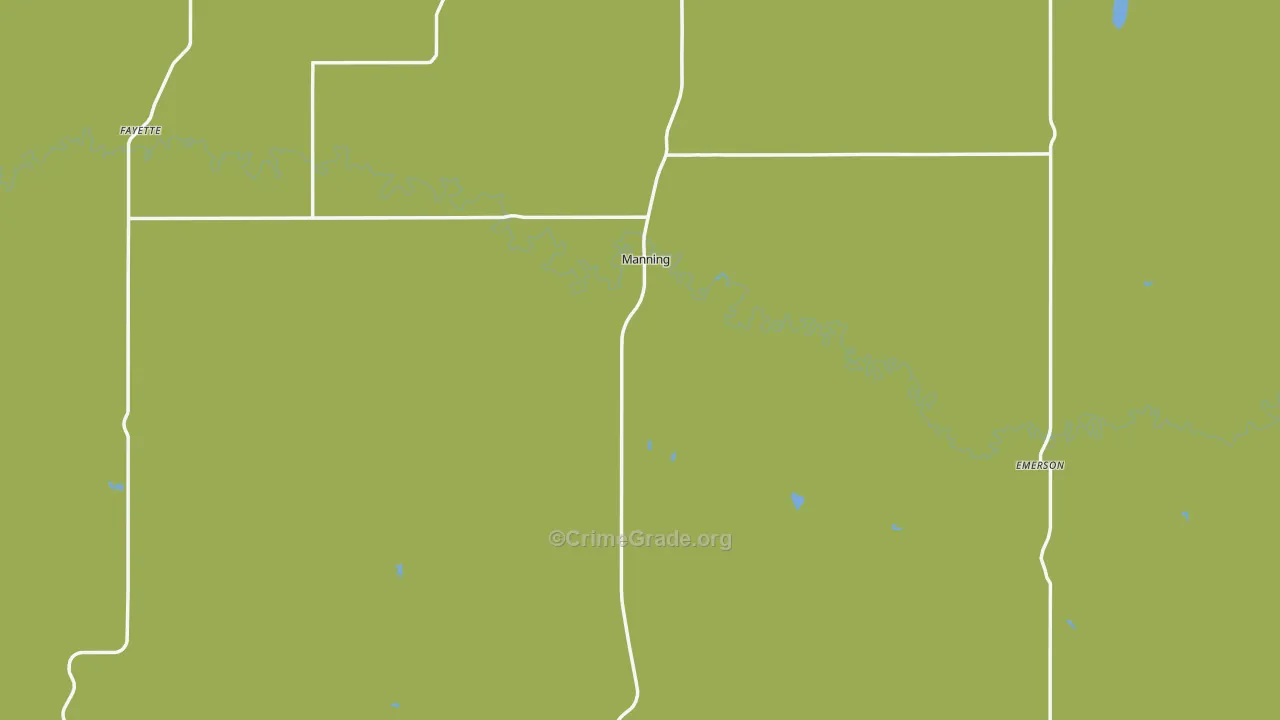Manning, ND Map of Vehicle Theft Rates