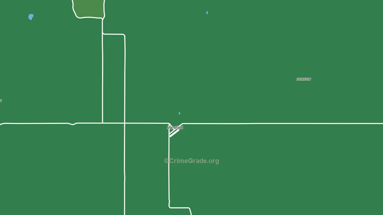 Mansfield, WA Map of Vehicle Theft Rates