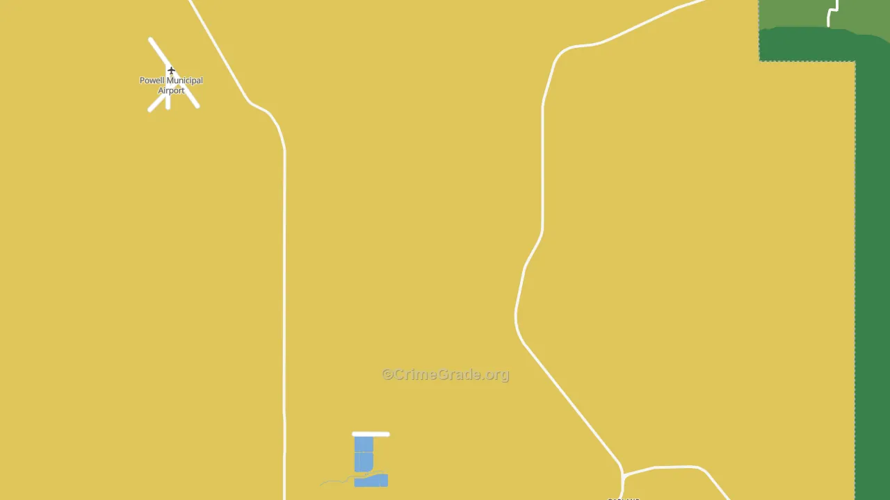 Mantua, WY Map of Vehicle Theft Rates