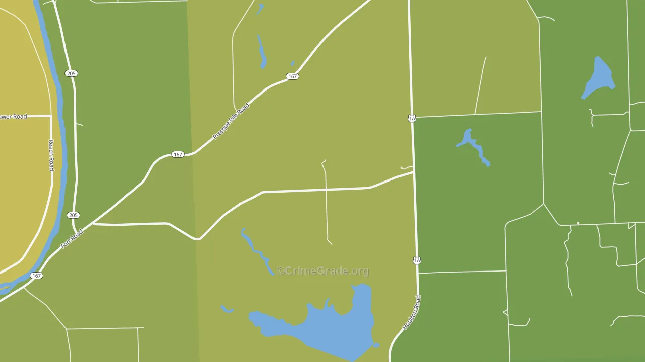 Maple Grove, ME Map of Vehicle Theft Rates