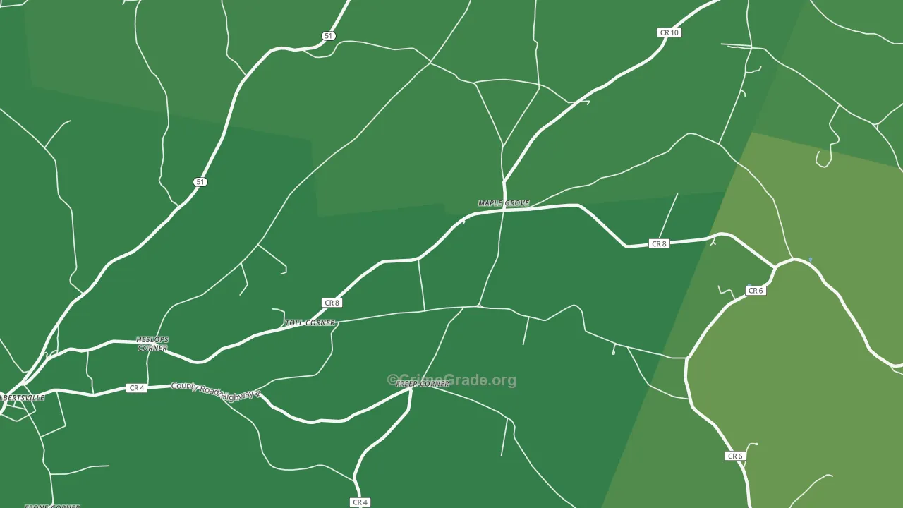 Maple Grove, NY Map of Vehicle Theft Rates