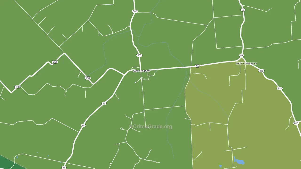 Maple Mount, KY Map of Vehicle Theft Rates