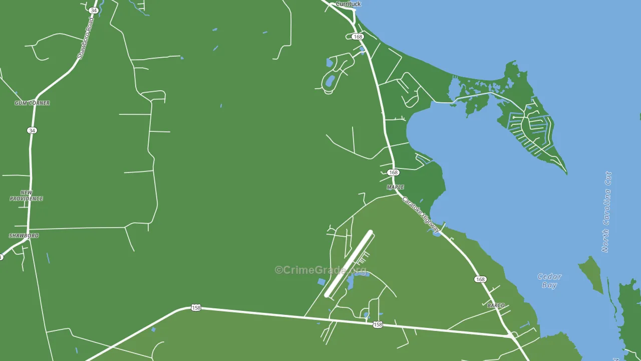 Maple, NC Map of Vehicle Theft Rates