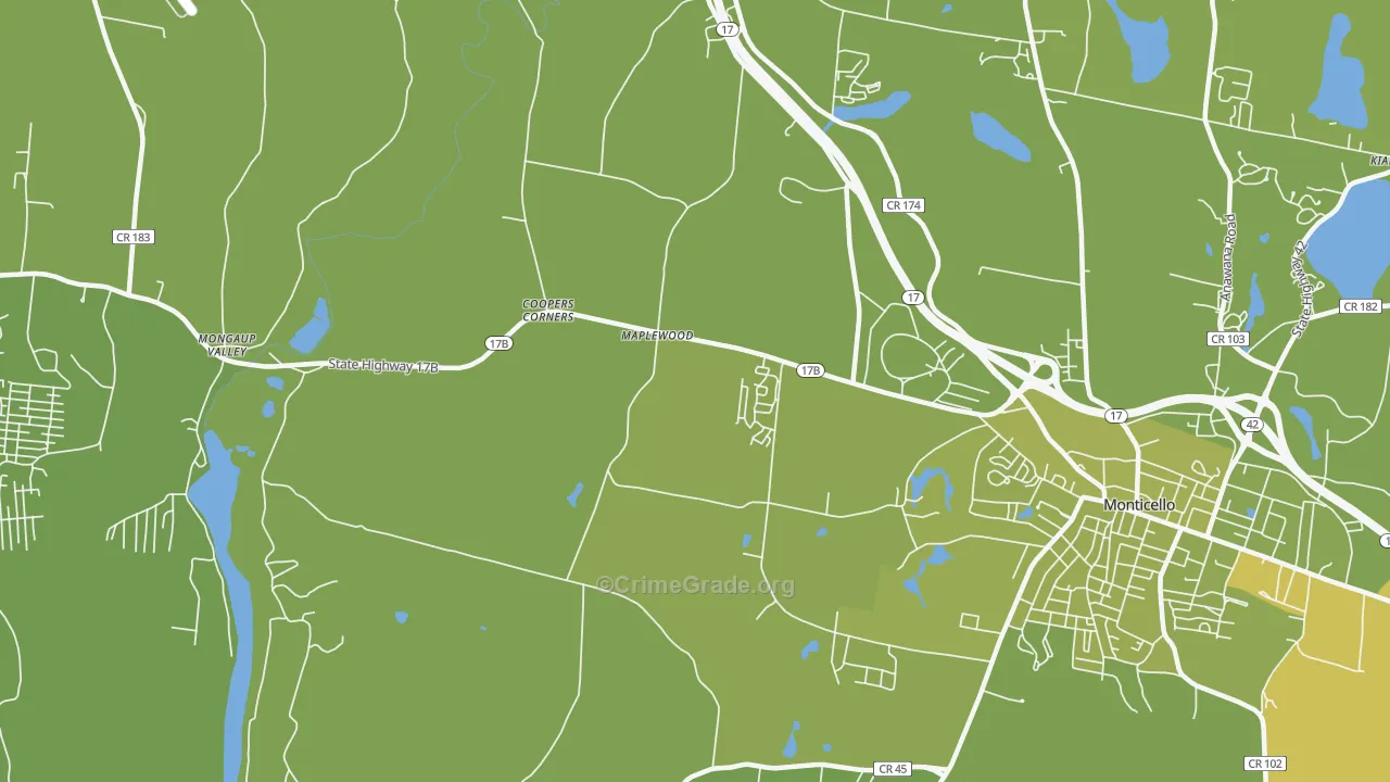 Maplewood, NY Map of Vehicle Theft Rates