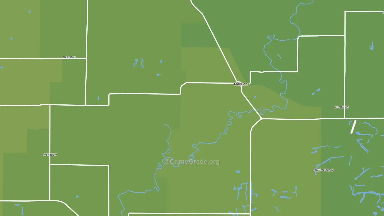Maquon, IL Map of Vehicle Theft Rates