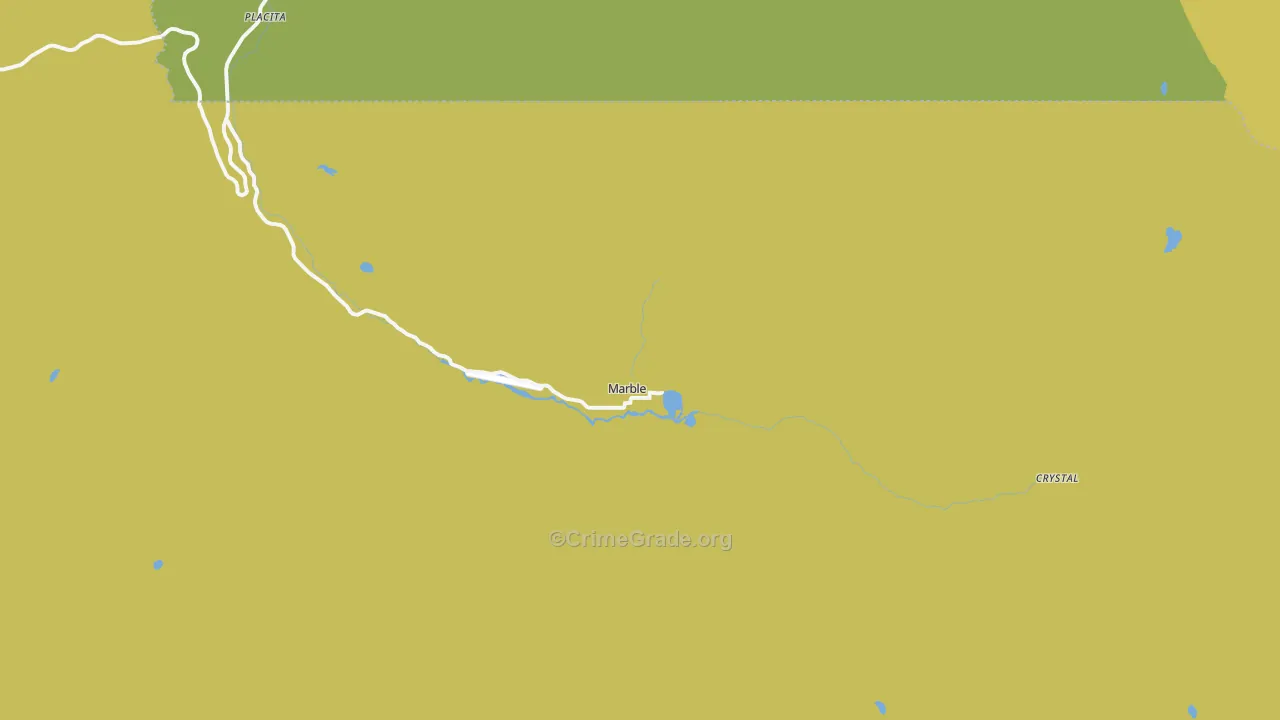 Marble, CO Map of Vehicle Theft Rates