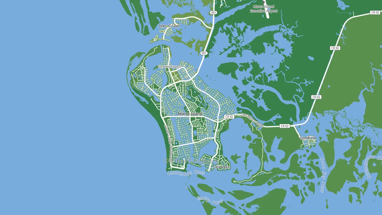 Marco Island, FL Map of Vehicle Theft Rates