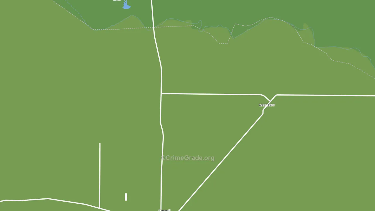 Margaret, TX Map of Vehicle Theft Rates