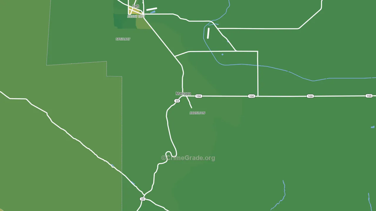 Maricopa, CA Map of Vehicle Theft Rates