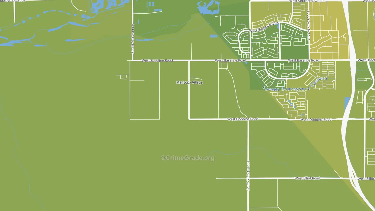 Maricopa Colony, AZ Map of Vehicle Theft Rates