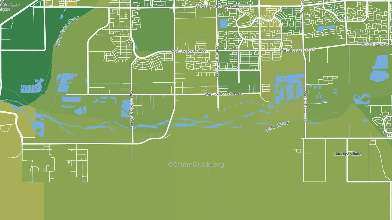 Maricopa Village, AZ Map of Vehicle Theft Rates