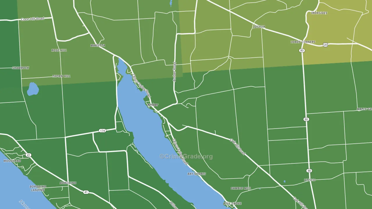 Marietta, NY Map of Vehicle Theft Rates