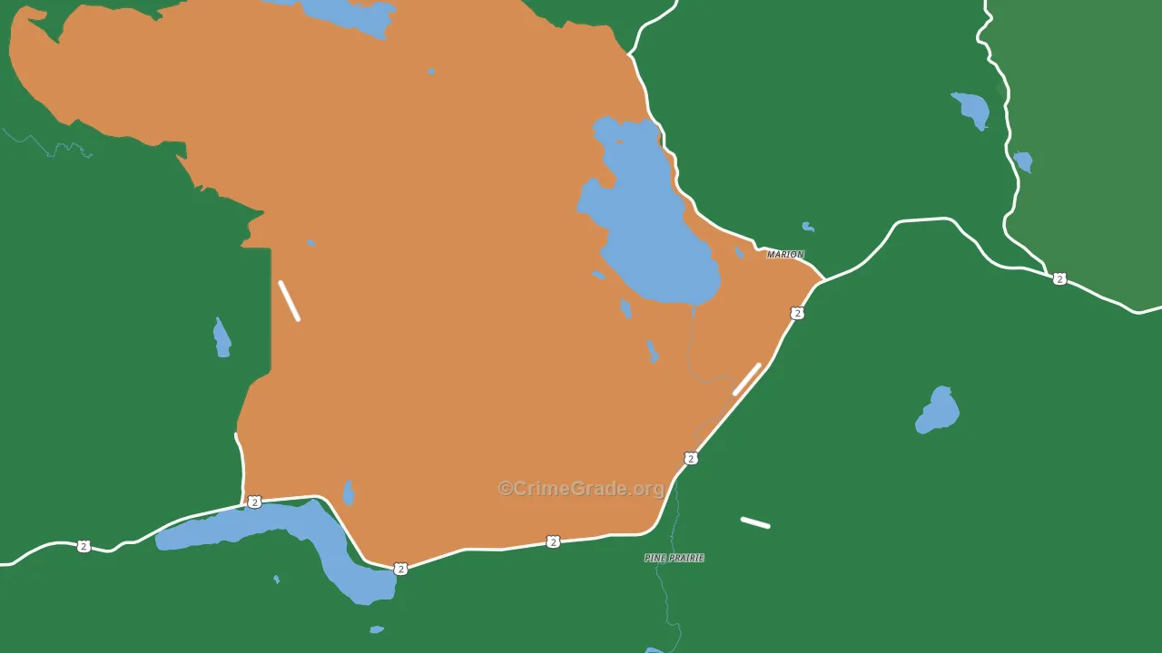 Marion, MT Map of Vehicle Theft Rates