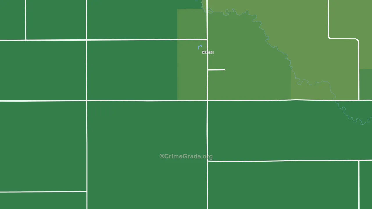 Marion, SD Map of Vehicle Theft Rates