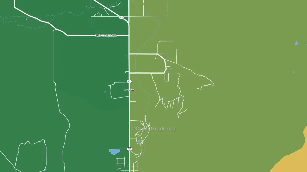 Marion, UT Map of Vehicle Theft Rates