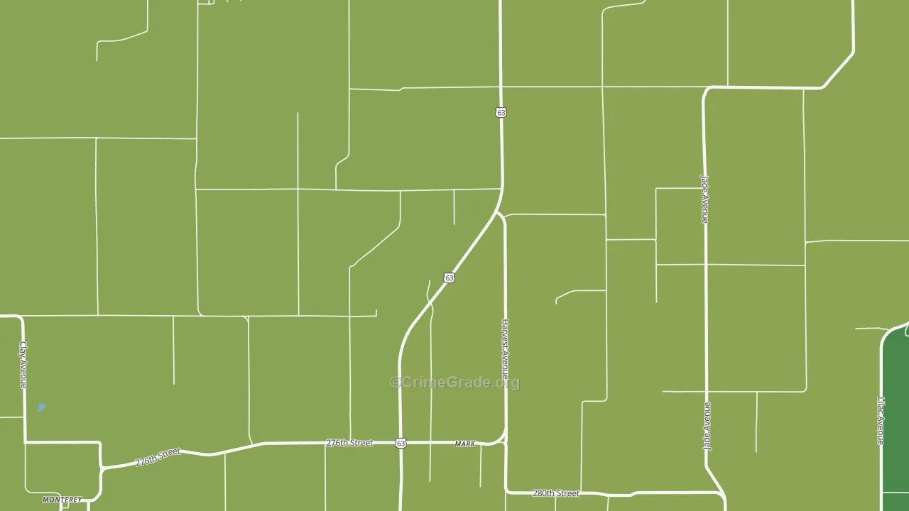 Mark, IA Map of Vehicle Theft Rates