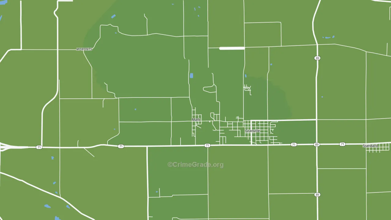Mark, IL Map of Vehicle Theft Rates