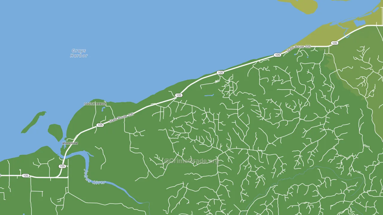 Markham, WA Map of Vehicle Theft Rates