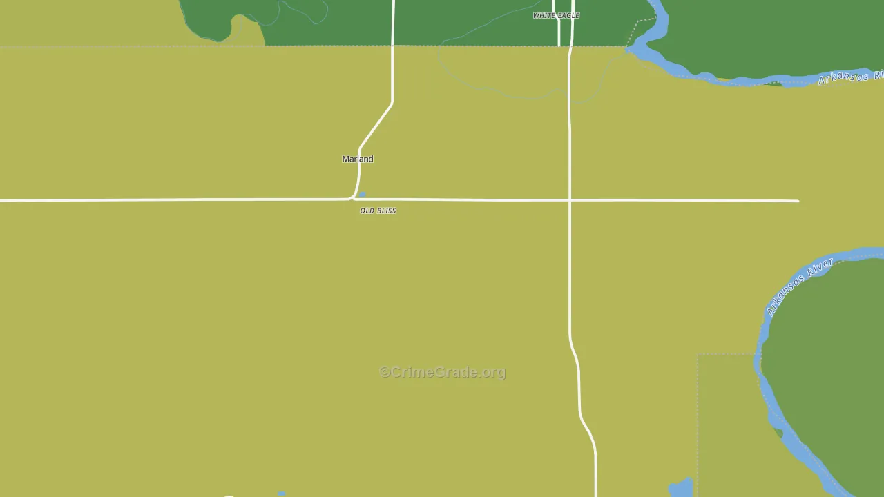 Marland, OK Map of Vehicle Theft Rates