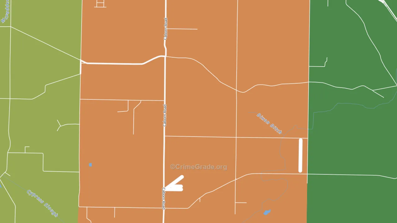 Marrs Center, IN Map of Vehicle Theft Rates