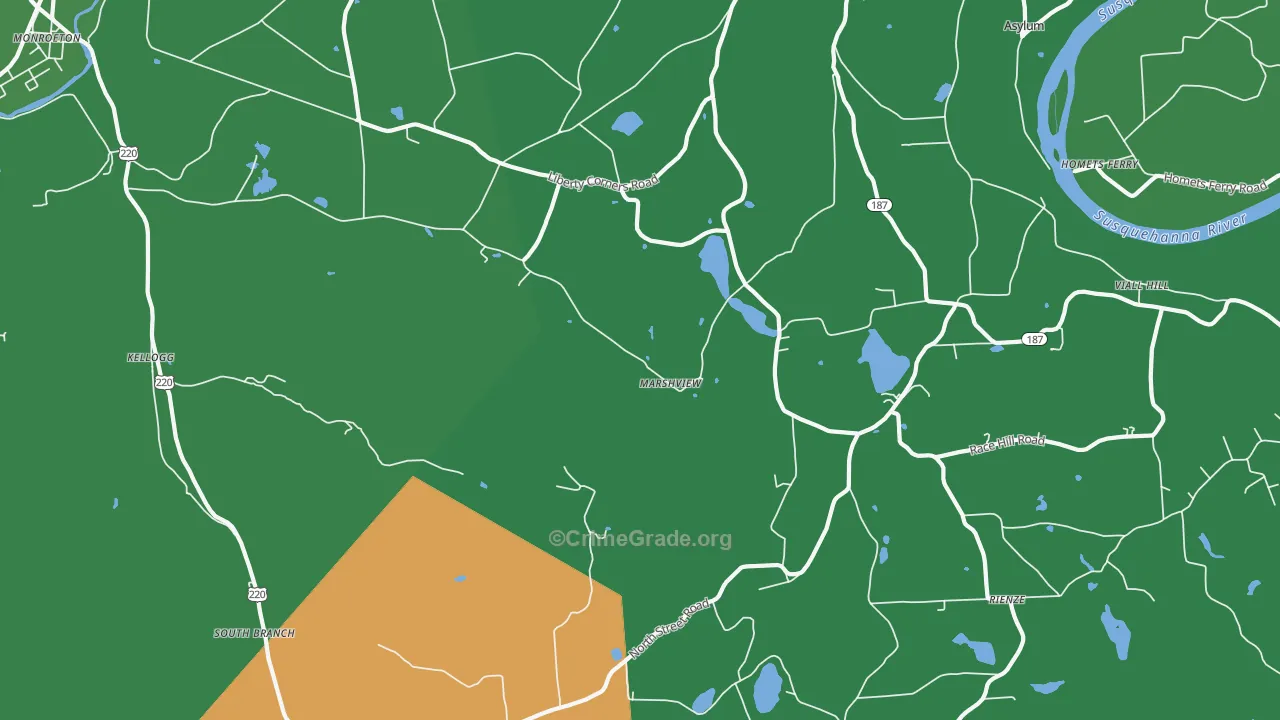 Marshview, PA Map of Vehicle Theft Rates