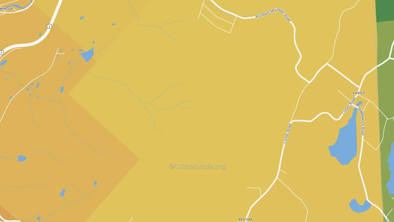 Marshwood, PA Map of Vehicle Theft Rates