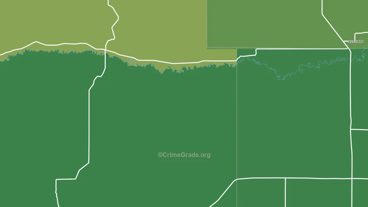 Marsland, NE Map of Vehicle Theft Rates