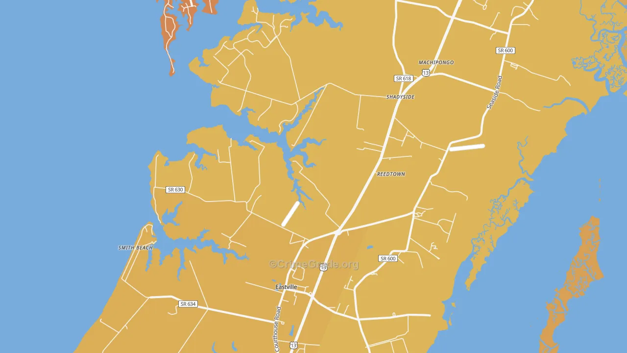 Martins Siding, VA Map of Vehicle Theft Rates