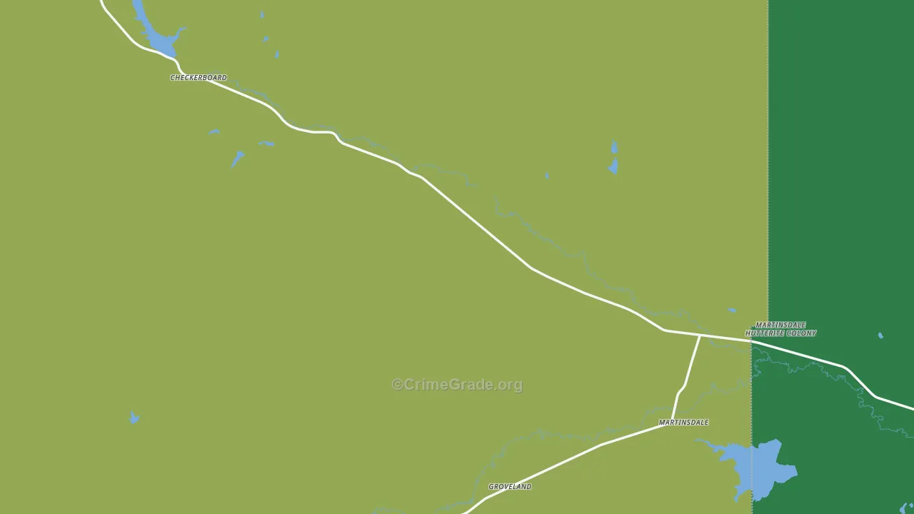 Martinsdale, MT Map of Vehicle Theft Rates