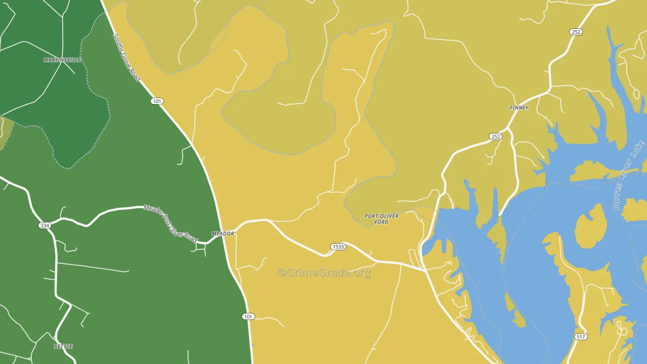Martinsville, KY Map of Vehicle Theft Rates