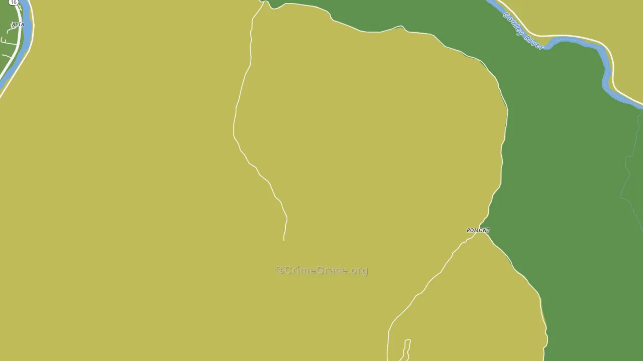 Marvel, WV Map of Vehicle Theft Rates