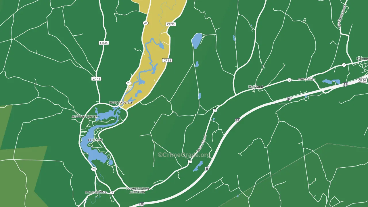 Maryland, NY Map of Vehicle Theft Rates