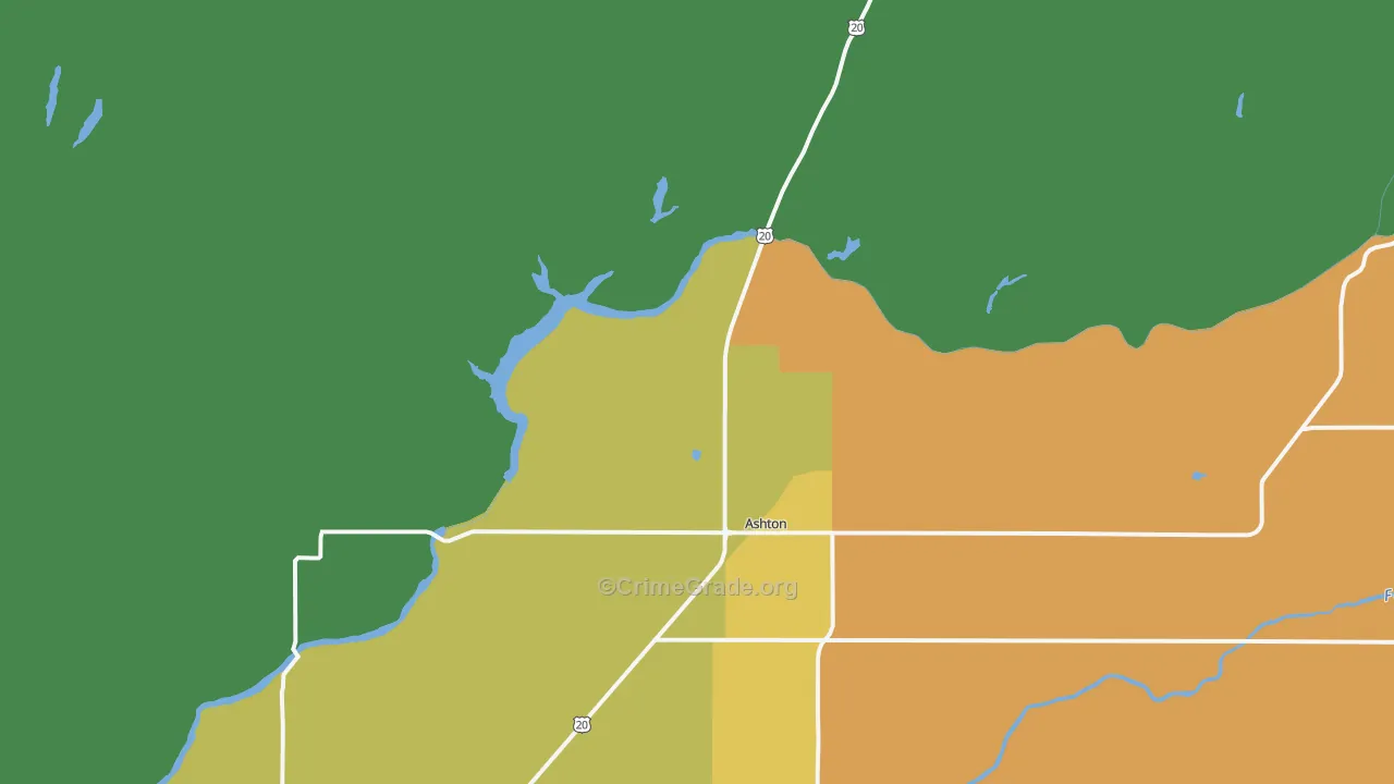 Marysville, ID Map of Vehicle Theft Rates