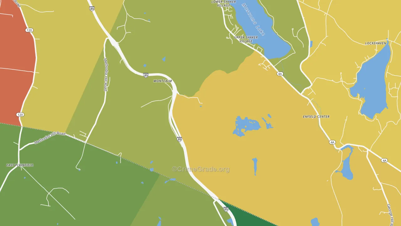 Mascoma, NH Map of Vehicle Theft Rates